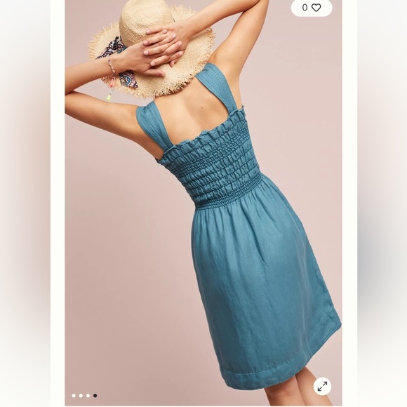 MAEVE Anthropologie Carlie Smocked Dress - Picture 4 of 8